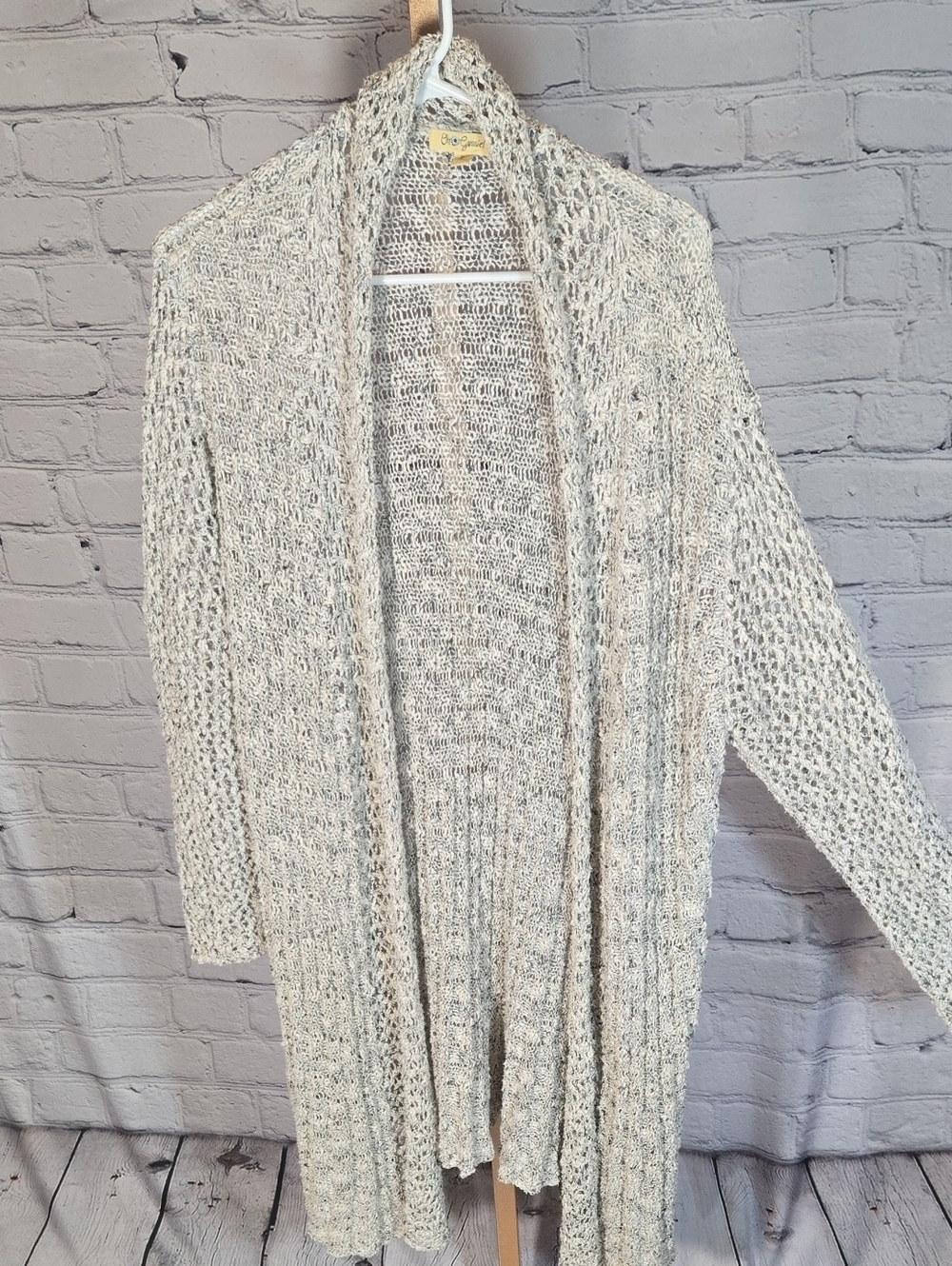 Cozy Open-Front Cream Knit Cardigan